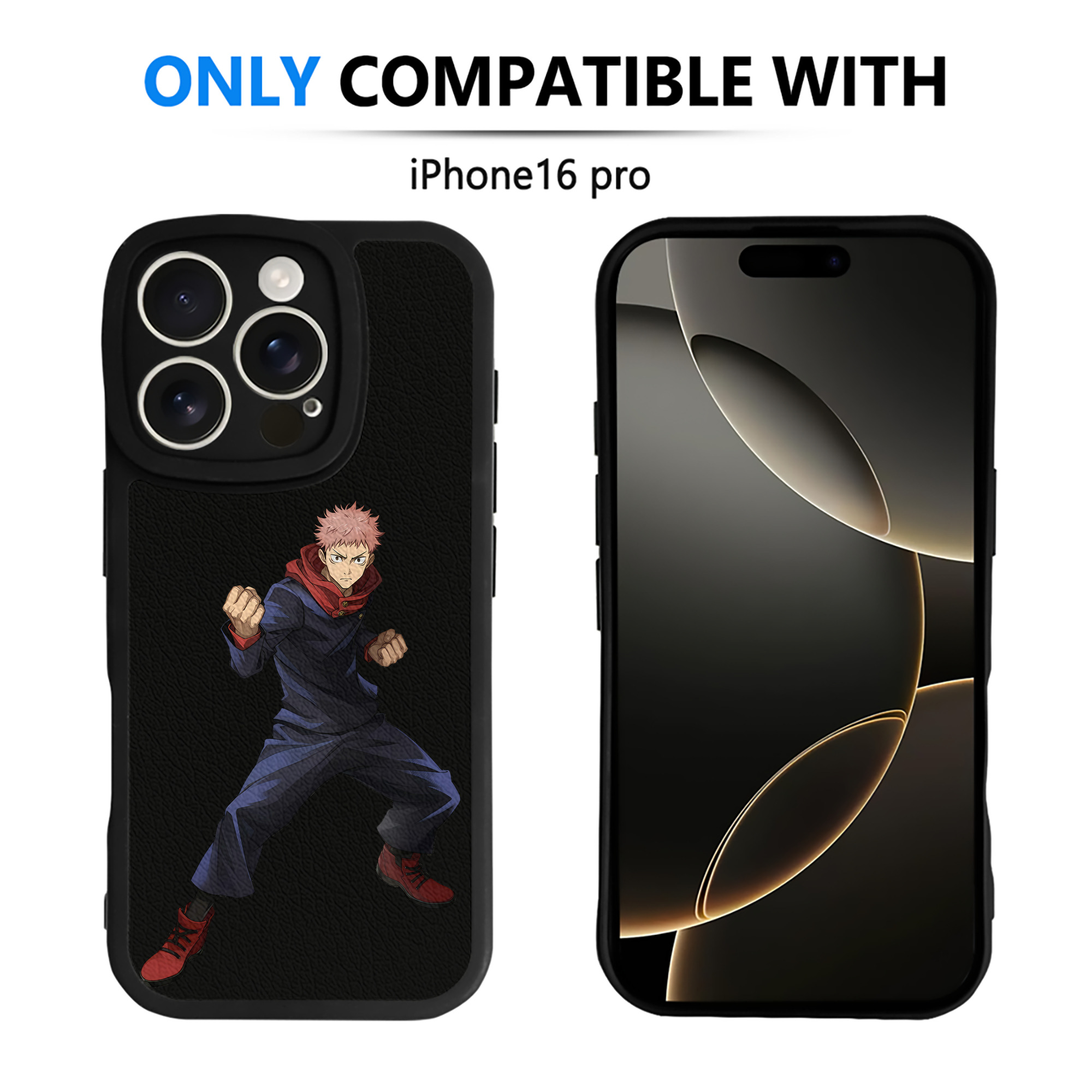 （画像用） 呪術廻戦 Jujutsu Kaisen 【iPhone 16シリーズ対応】シリコンスマホケース（レザー調） 材質：シリコン